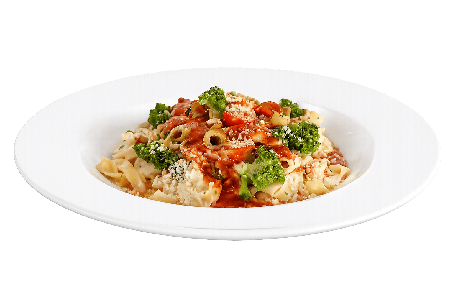 Tagliatelle mit fruchtiger Tomatensoße.